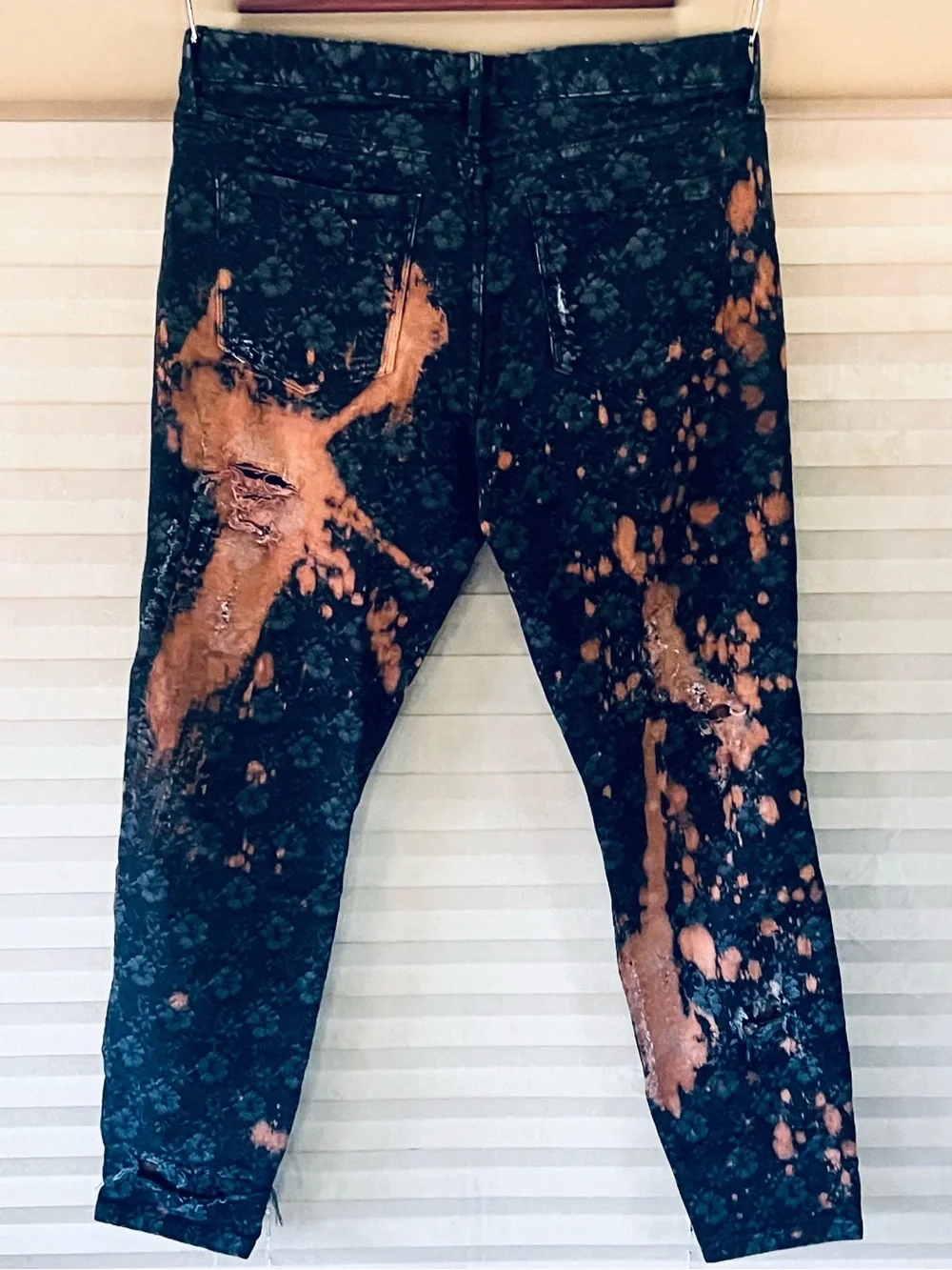 Banana Republic Black and Copper Bleach-Effect Skinny Jeans